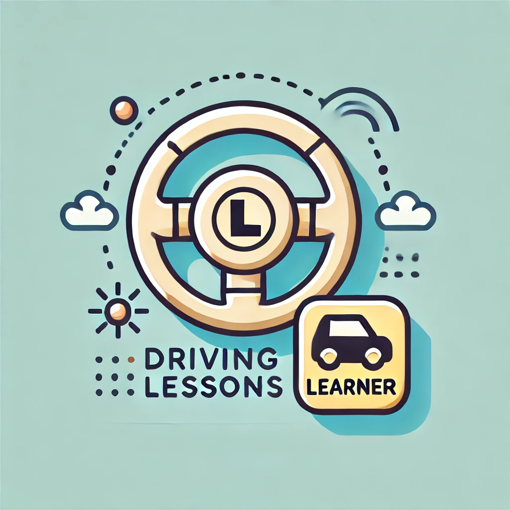 Driving lesson with instructor